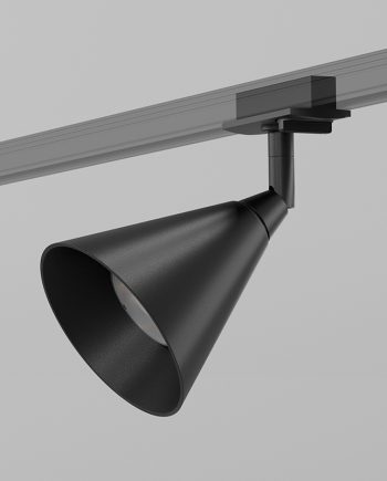 Foco led cono negro led de carril