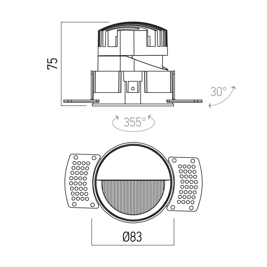 foco empotrable satélite